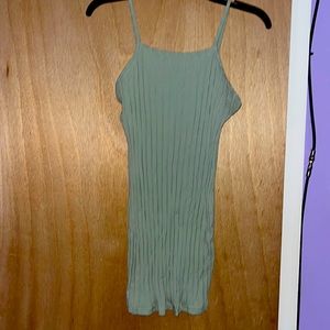 Short ribbed light green dress from Shein
